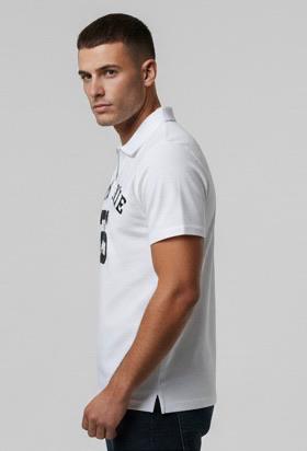 Cotton Jersey Half Zip Shirt – White with Homie Print: