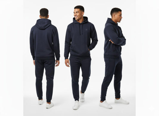 Premium Dark Grey Cotton Fleece Hoodie - Export Quality